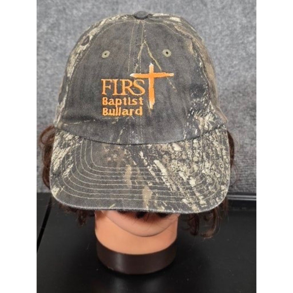 Daystone Mens‎ Camo First Baptist Bullard Church Cross Hunting Strapback Hat